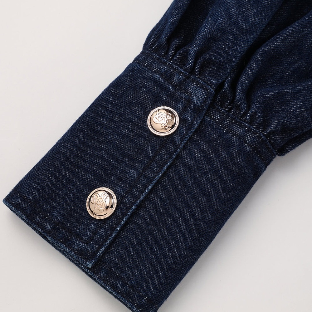 Commense Belted Button-Front Denim Shirt Dress Size XS NWT - Picture 4 of 6